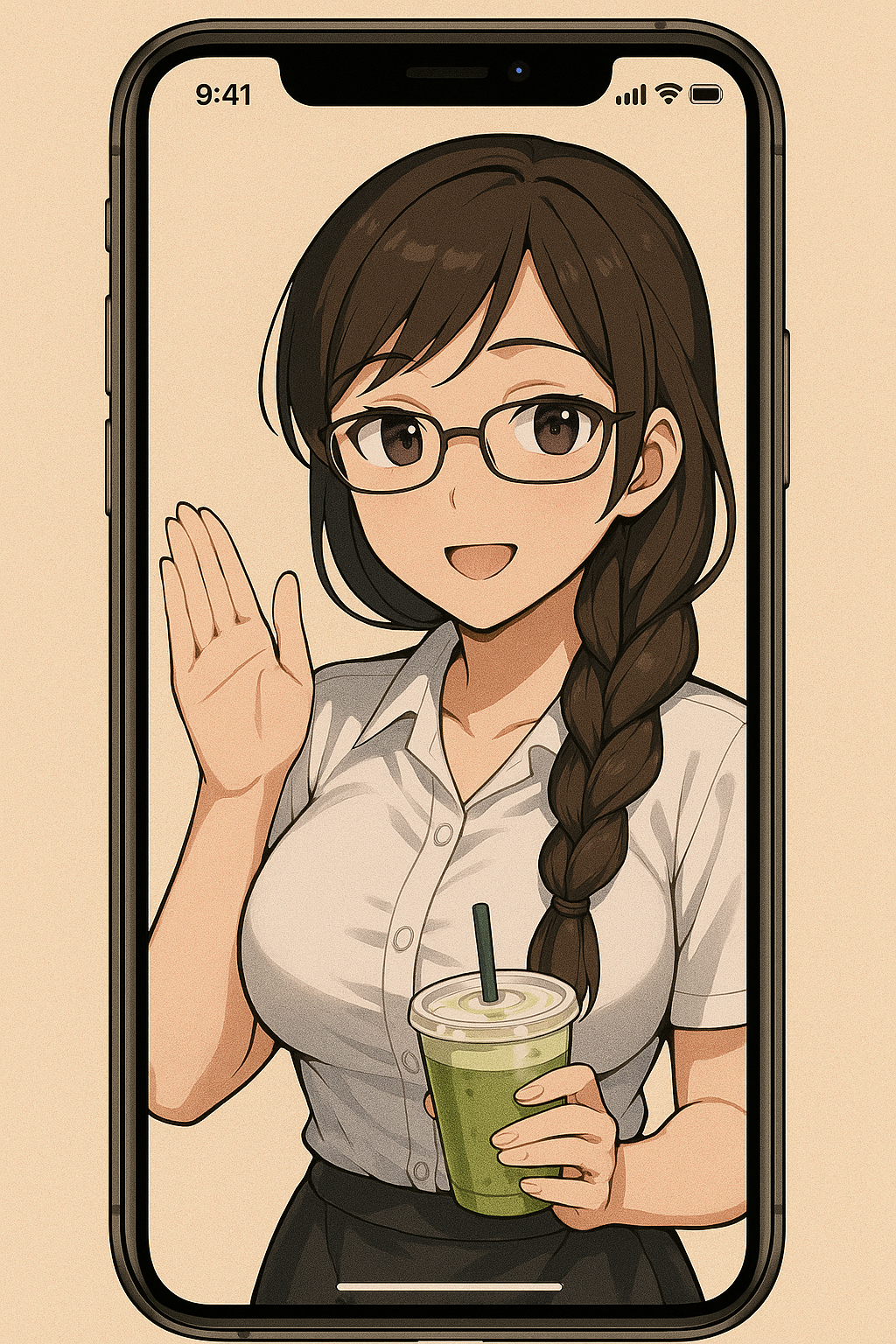 スマホの中にいる女の子