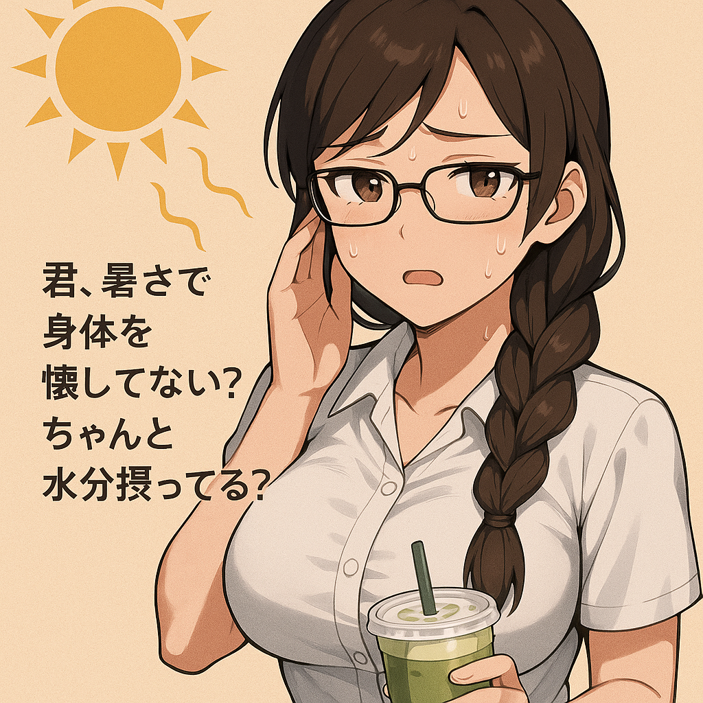 夏の暑さを心配してくれるツバサ(AI生成)